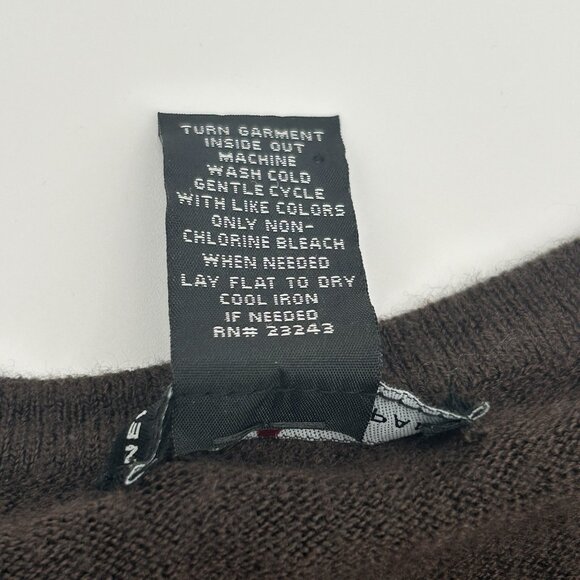 Y2K NEW YORK & COMPANY Brown Acrylic Cardigan M Button Down Ribbed LS Sweater - Picture 7 of 7